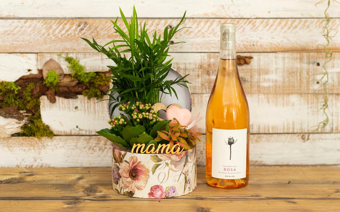 Dia de la Madre: pack plantitas y botella de Rosa 38€ recogida en Floristería Mandarina (Dénia)