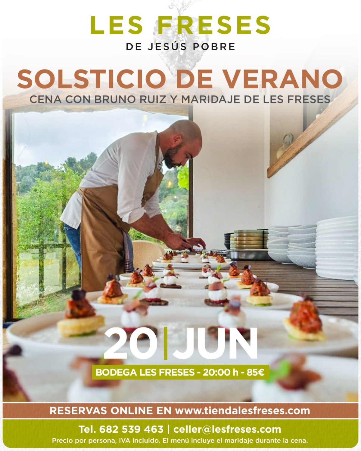 Cena maridaje con el chef Bruno Ruiz 20 junio
